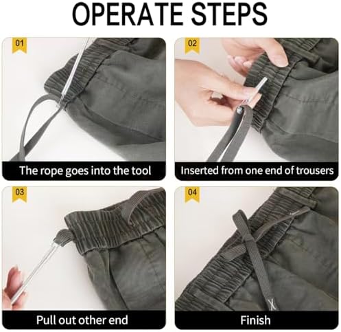 XMLINPER 3PCS Spring Drawstring Threader Tool-Rope Threader Clip for Drawstring Replacement for Hoodies,Pants (3)