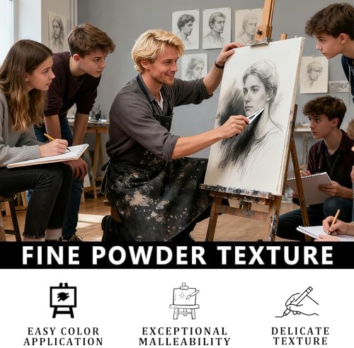 Charcoal Powder for Drawing & Art - Ideal for Sketching, Shading & Blending - Professional Artist Grade (4 Ounces)