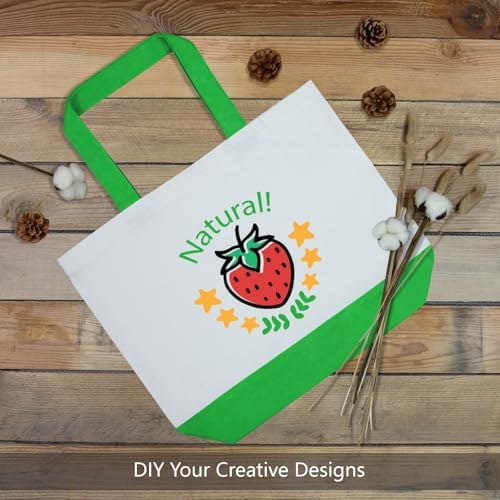 TOPDesign 1-Pack Super Strong Large 12oz Cotton Canvas Tote Bag, Reusable Grocery Shopping Cloth Bag, Fashionable Two-Tone Tote for Crafts, DIY Your Creative Designs