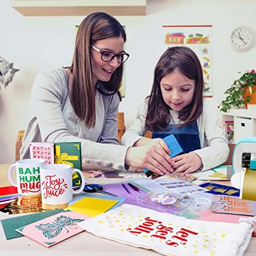 GO2CRAFT Accessories Bundle, 70Pcs Ultimate Vinyl Accessories and Supplies | Adhesive Vinyl Sheets, Folded Card Stock, Card Mat, Weeding Tools, Crafting Starter Kit