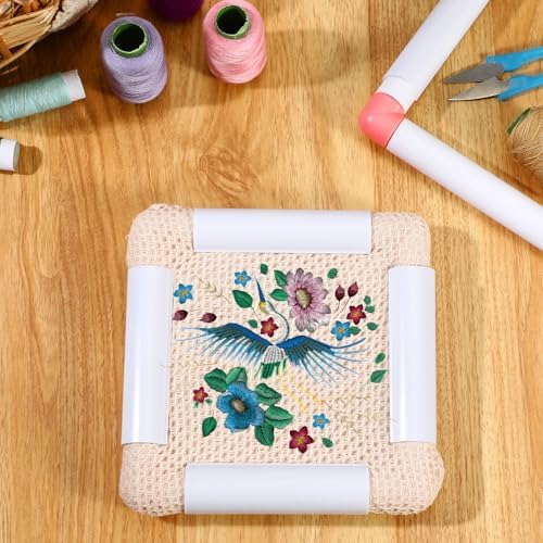 Janinka 3 Pcs Embroidery Hoop Cross Stitch Frames and Hoops, Red