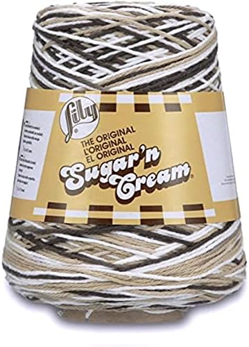 Lily Sugar'n Cream Cone Cotton Yarn for Dishcloths, Chocolate Ombre