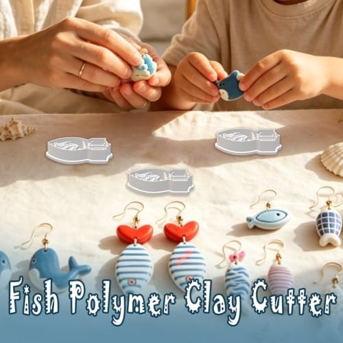Fish Clay Cutters for Polymer Clay Earrings Jewelry Making