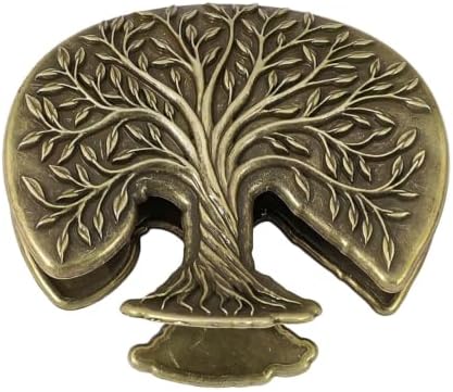 Vintage Plant Metal Bookmark Clips - Tree of Life/Tulip/Ginkgo Leaf Journal Clips, Traveler's Notebook Accessories, an Ideal Gift for Book Lovers and journaling Enthusiasts (Tree of Life Style A)