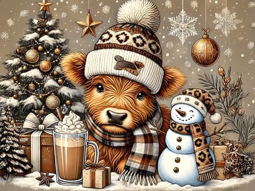Axquilon Christmas Diamond Art Kits for Adults 16x12 inch