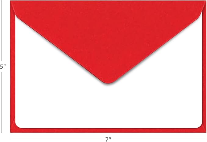 Colorful Envelopes with Blank Flat White Cards 5" x 7" Assorted Colors 105 Pack Card Making Supplies for Birthday, Graduation, Baby Shower