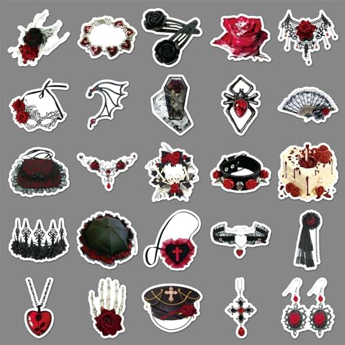 50Pcs Gothic Dark Aesthetic Stickers Set