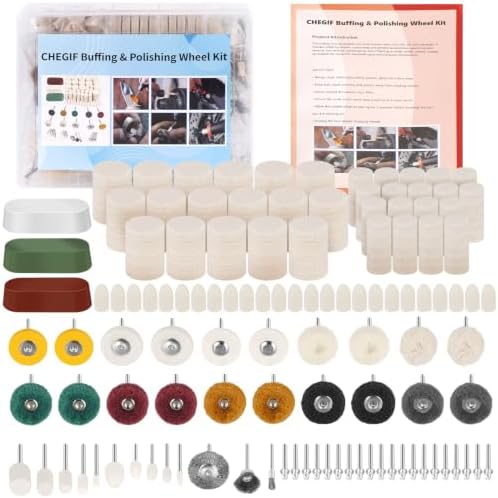 256PCS Buffing & Polishing Kit, 1/8" Shank Rotary Tool Accessories