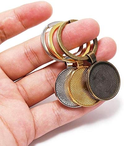 25pcs Round Bezel Pendant Trays Setting Cabochon Blank Base for DIY Crafting Photo Jewelry Findings Making Accessories 25mm(Gold)