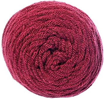 Craft County Size 4 (Medium) 100% Acrylic Fiber Yarn – Variety of Color and Pattern Options – Great for Crochet, Knitting, and Weaving (Claret)
