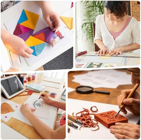 4 Pack Plastic Cutting Mats 10" x 10" Translucent Cutting Board Sewing Mat