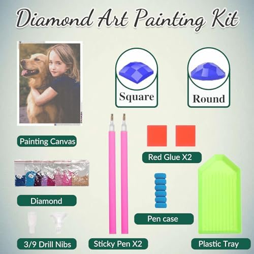 ADANAY Custom Diamond Art Painting from Photo, Diamond Art Kits for Adults