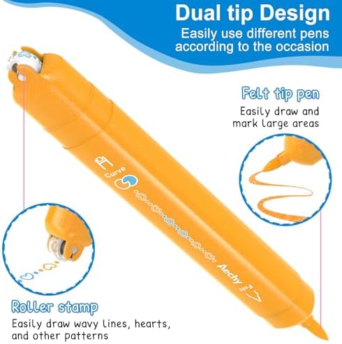AECHY Dual Tip Glitter Highlighters & Dual-Color Gradient Pattern, 6 Pack