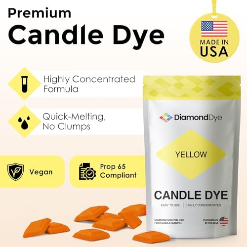 Yellow Candle Dye Chips, Soy & Paraffin Candle Making, 10 Pack