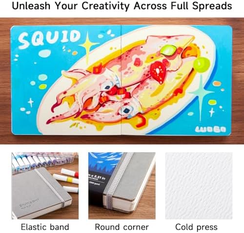 Shuttle Art Acrylic Paint Marker Journal 5.51x5.51, 30 Sheets