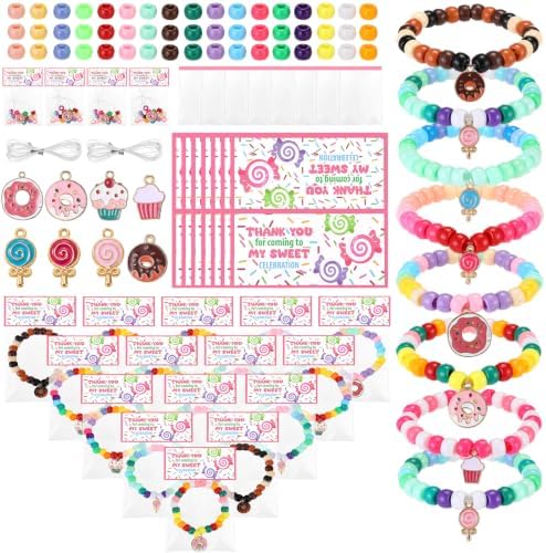 Soulchen 1102 Pcs/24 Sets Candyland Beads Bracelets Craft Candy Sweet Donut