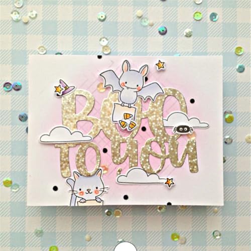 Halloween Word Boo to You Metal Cutting Dies for Card Making