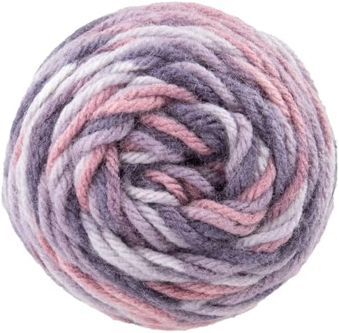Craft County Size 4 (Medium) 100% Acrylic Fiber Yarn – Variety of Color and Pattern Options – Great for Crochet, Knitting, and Weaving (Berry Mix)