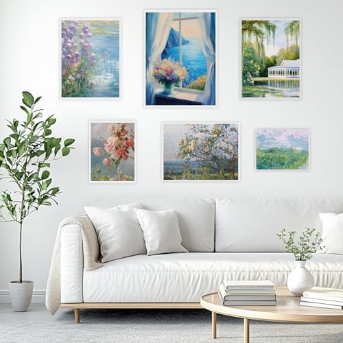 12x16 Canvas Panels 6 Pack, 100% Cotton Pre-Primed Canvas Boards for Painting, Blank White Canvases for Acrylic Oil Watercolor, Art Supplies for Artists Adults