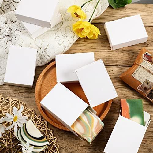 Gersoniel Kraft Soap Boxes Soap Making Kit, 100 Pcs, White