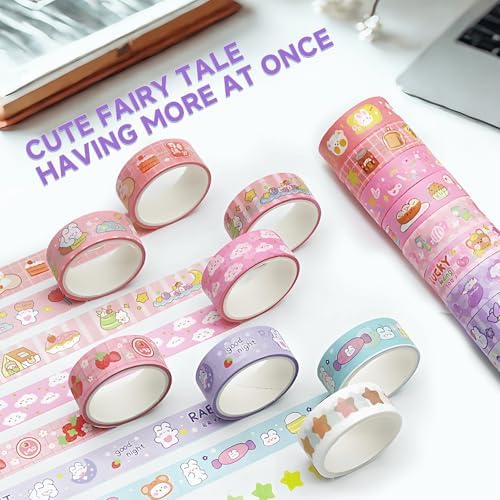 Decorative Washi Tape Set, 15mm Width, 60 Rolls, Colorful Craft Tape for Scrapbooking and DIY