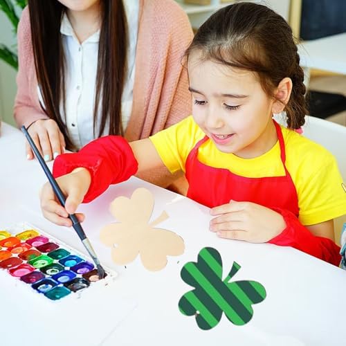 Wooden Clover Ornament, 10pcs Blank Wood Ornaments,3.5x3 in Used for Painting and Decoration DIY Technology, Hanging skrnrhrery