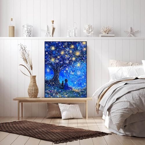 Lophomie Diamond Art Kits for Adults, 5D Starry Night Diamond Painting Kits