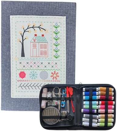 Embroidery Stitch Book Big Size,Large and Clear Patterns for Adult Practice Hand Embroidery Needles & Floral Patterns Gift for Craft Enthusiasts