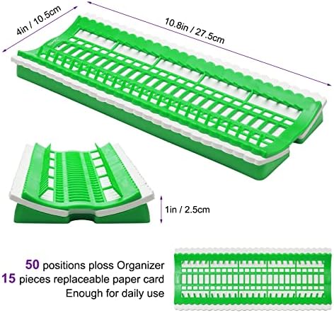 Luxiv 50 Position Embroidery Floss Organizer, Thread Shelf with 15P Card