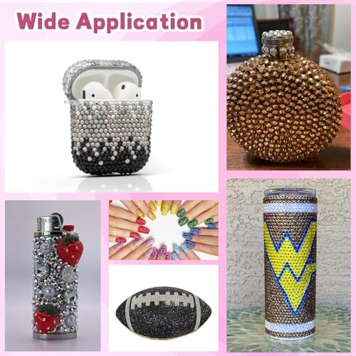 20000Pcs Metallic Rhinestones for Bedazzling with B7000 Jewelry Glue, Resin Rhinestones for Crafting Crafts DIY, Bedazzler Kit Gems for Clothing Shoes Tumblers Fabric Nail Art Assorted Size 3/4/5/6mm