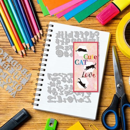 EVERJOYCRAFT 5 Pack Metal Cutting Dies Decorative Die Cuts for Card Making