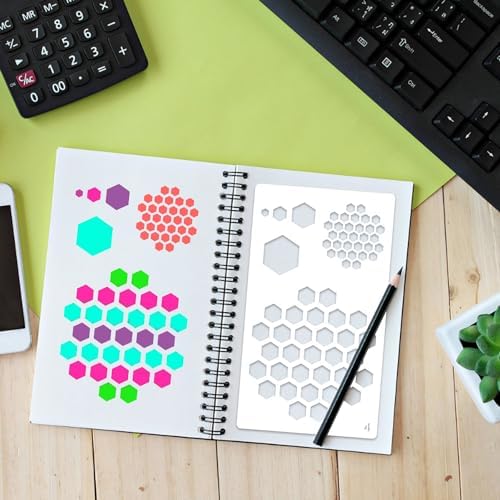 36 Pieces Journal Stencils for Bullet Dot Journaling Notebook Scrapbook, 4 x 7 Inch Planner Stencil DIY Drawing Templates Accessories Supplies Kit for Planners Cards Decorations (Journal)