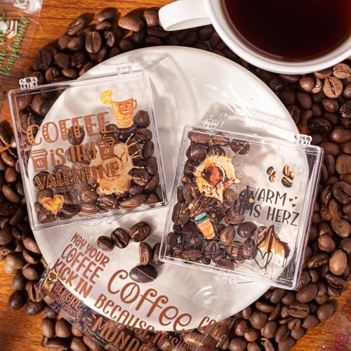 Alideco 6pcs Decorative Adhesive Tapes Vintage Coffee English Collage PET Tape Great for Bullet Journal Supplies, Arts, Scrapbook, DIY Crafts, Planners (kafeiyulu)