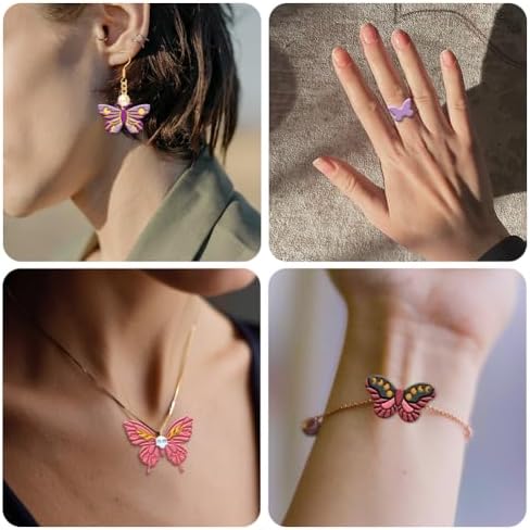beinkmake 22Pcs Butterfly Polymer Clay Cutters Boho Clay Earrings Cutters