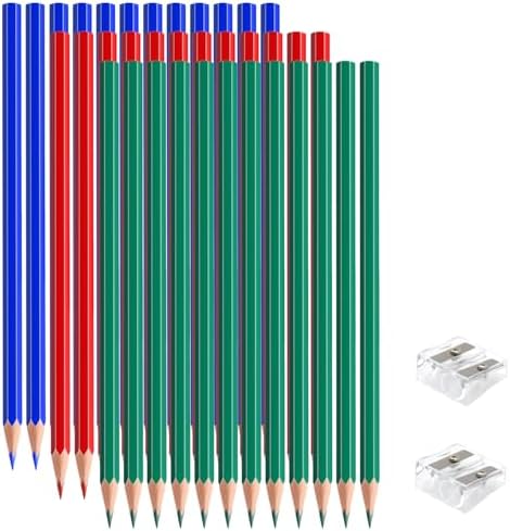 36 PCS Red Blue Green Colored Pencils, Pre-sharpened Professional Wooden Art Pencils Set for Artists Painting | Premium Drawing Sketching Supplies (Red Blue Green)