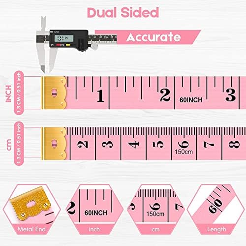 iBayam Pink Tape Measure, Soft Ruler Measuring Tape, Pastel Pink, Purple