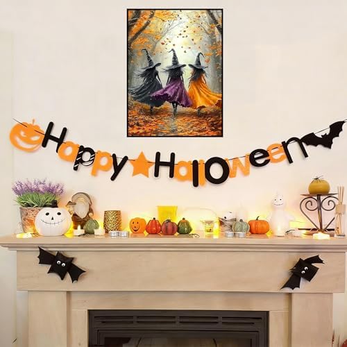 Diamond Art Kits for Adults, 5D Halloween Diamond Painting Kits 12x16 in