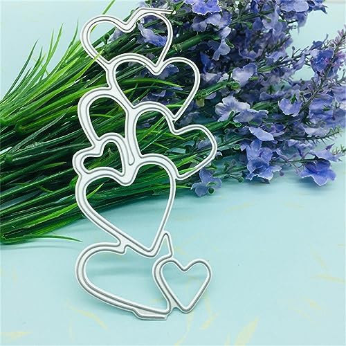 Scrapbooking Die-Cuts for Card Making, Christmas Metal Cutting Dies, Paper Craft Punch Template, Background Embossing Stencils, DIY Album Décor (Heart Border-12.5x5.7cm)