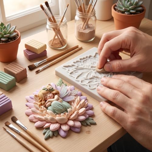 Flower Fairy Polymer Clay Mold Fairy Girl Silicone Molds