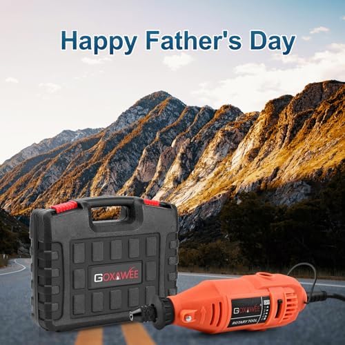 GOXAWEE Mini Rotary Tool Kit with Keyless Chuck & Flex Shaft -140Pcs, Red