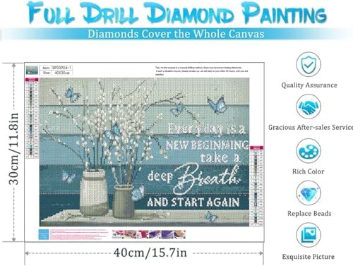 Diamond Art Kits for Adults,Inspirational Diamond Painting Kits 12 x 16in