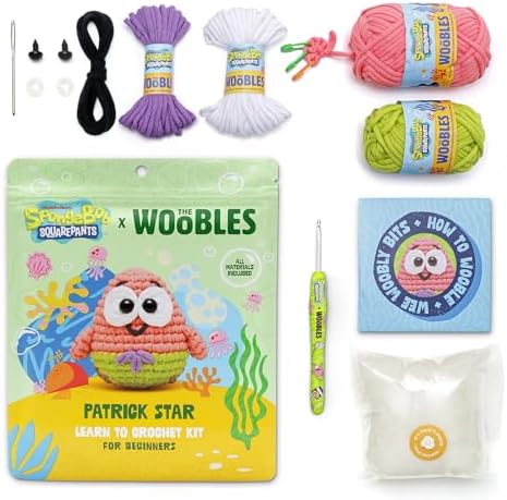 The Woobles Spongebob Crochet Kit for Beginners (Patrick Star)