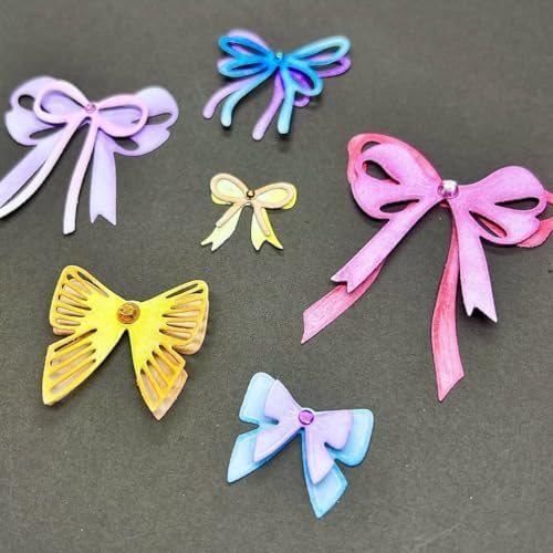 Cutting Dies Metal Stencils Scrapbooking Tools DIY Embossing Template for Paper Card Making Album Arts Crafts Supplies (Bow Tie Set-12.4x10.2cm)