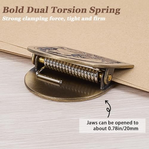 CRASPIRE Planet Star Journal Metal Clip Vintage Travelers Notebook Book Bill Binder Clips Holder Alloy Antique Bronze Decorative Travelers for TN Travelers Art Reading Decoration Accessories