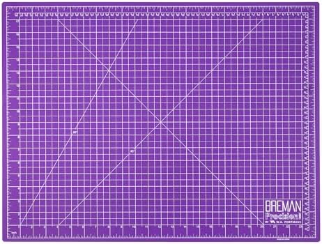 Breman Precision 18x24 Self Healing Cutting Mat Purple/Gray for Crafting