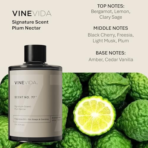 VINEVIDA [16oz] Scent No.77 Fragrance Oil for Candle Making and Soap Making - Premium Candle Scents for Soy Candles