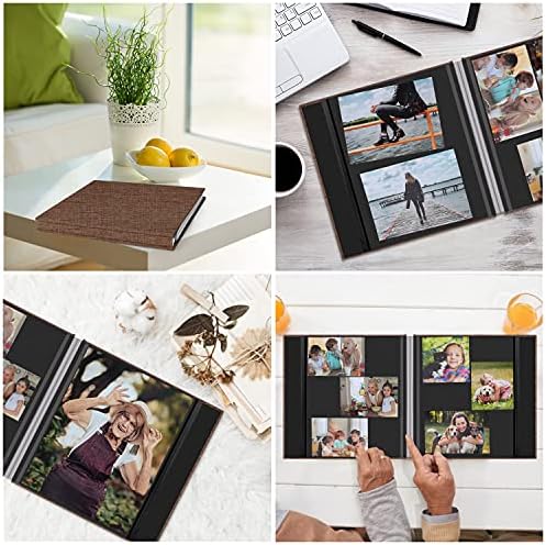 Zesthouse Photo Album Self Adhesive Pages, 60 Pages Magnetic Scrapbook Albums with Sticky Page, Photos Album Holds 8x10 & 5X7 & 4x6 & 6x8 & 3x5, Large Picture Book Ideal Gift for Family Wedding Baby