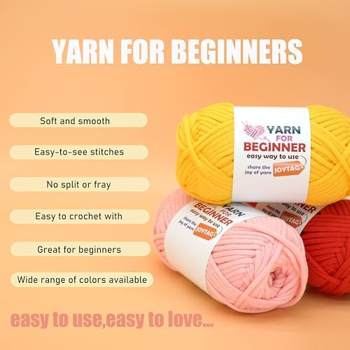 24 Pack Beginners Crochet Yarn Cotton Crochet Yarn for Crocheting Knitting Beginners(24x50g)-Multicolor Mix