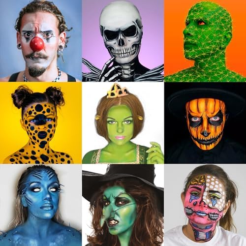 CCbeauty Professional 36 Colors Face Body Paint, Large Cream Face Painting Palette Kit, Non Toxic Hypoallergenic FacePaint for Halloween SFX Special Effects Costume Cosplay Makeup