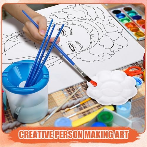 Sherr 140 Pcs 20 Set Pre Drawn Canvas Painting Kit, Elegant Lady